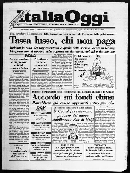 Italia oggi : quotidiano di economia finanza e politica